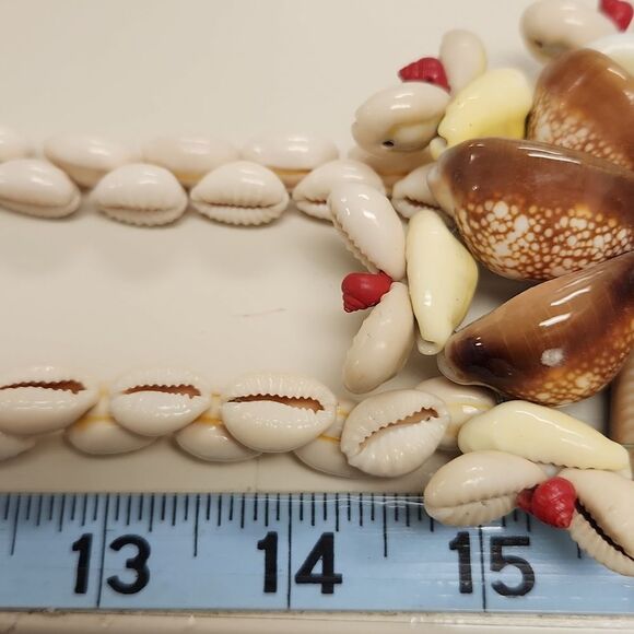 Tahiti Disk Warrior Shell Lei Circa 1980 FROM PRIVATE COLLECTION - Picture 12 of 12